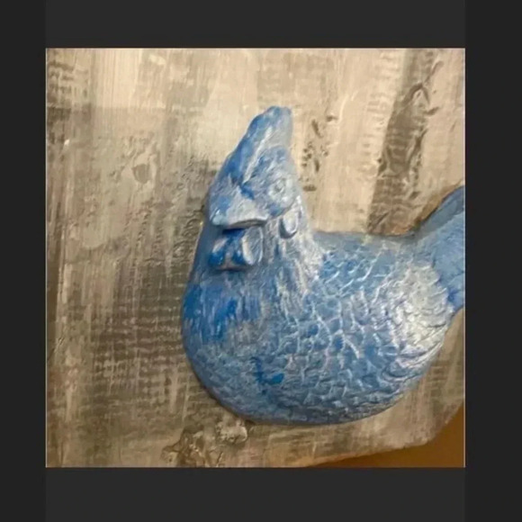 Handmade Wood Cutting Board Wall Art Ceramic Chicken Farmhouse Cottage Primitive - Picture 5 of 8